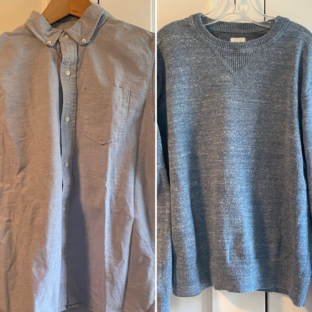 Gap boys XL sweater and button down/oxford